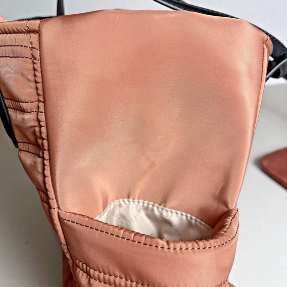 Steve Madden Large Quilted Tote Bag Purse Logo Pink Blush & Accessory Bag - Picture 8 of 16